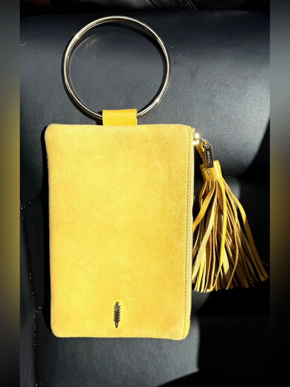 Thacker Nikita Clutch - Mustars Yellow Suede